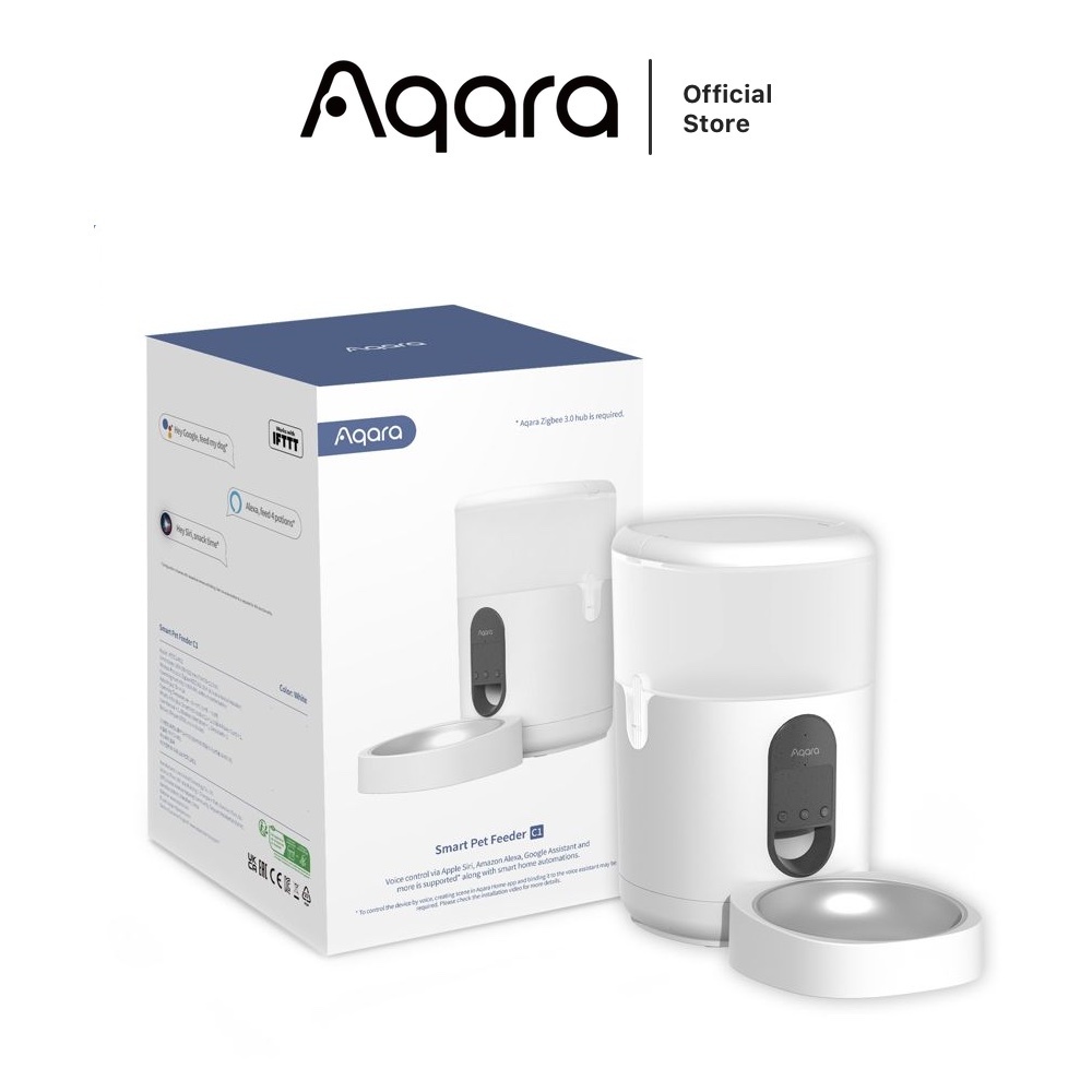 เครื่องให้อาหารสัตว์เลี้ยงอัตโนมัติ Aqara Pet Feeder C1 ราคา 3,890 บาท*ส่งฟรี