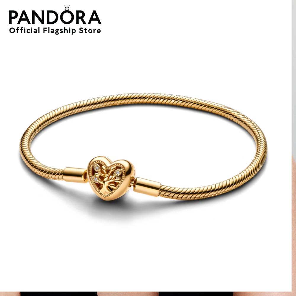 Pandora Gold Snake chain 14k gold-plated bracelet ราคา 8,520 บาท*ส่งฟรี