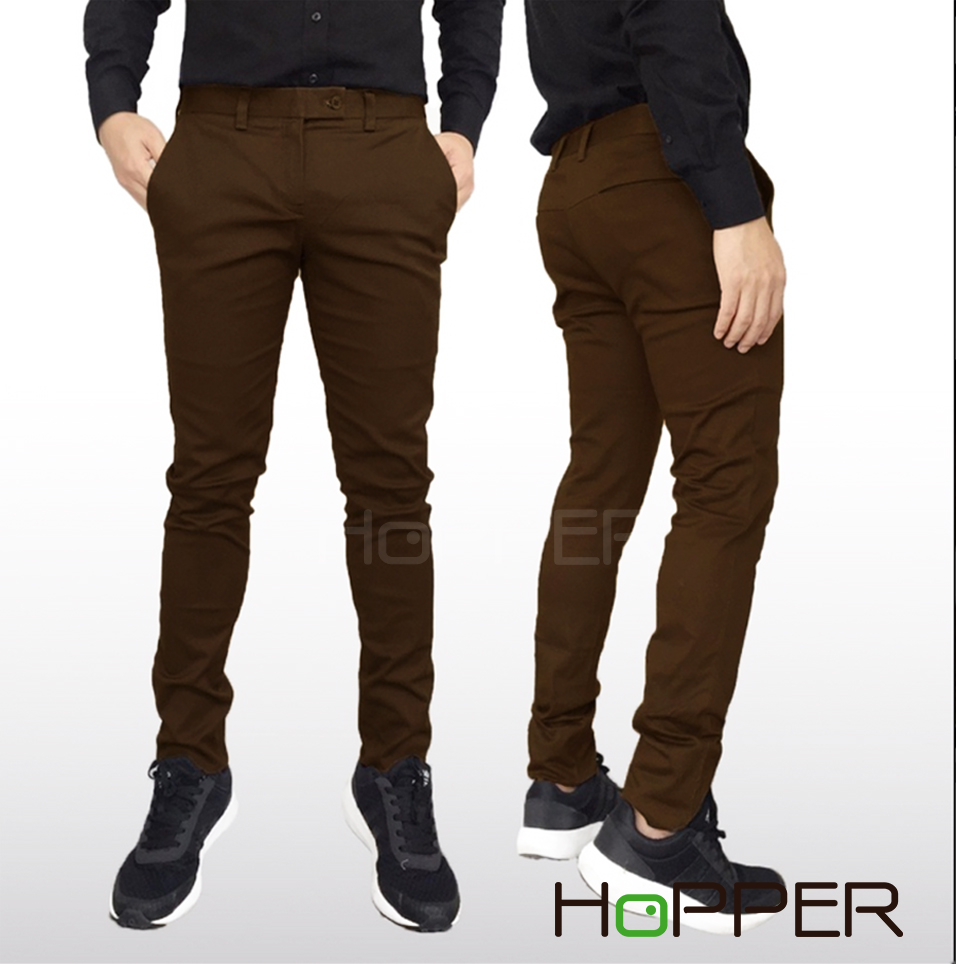 กางเกงสแลคขายาว Hopper Progress ผ้ายืดหนา ทรงเข้ารูป (Skinny)