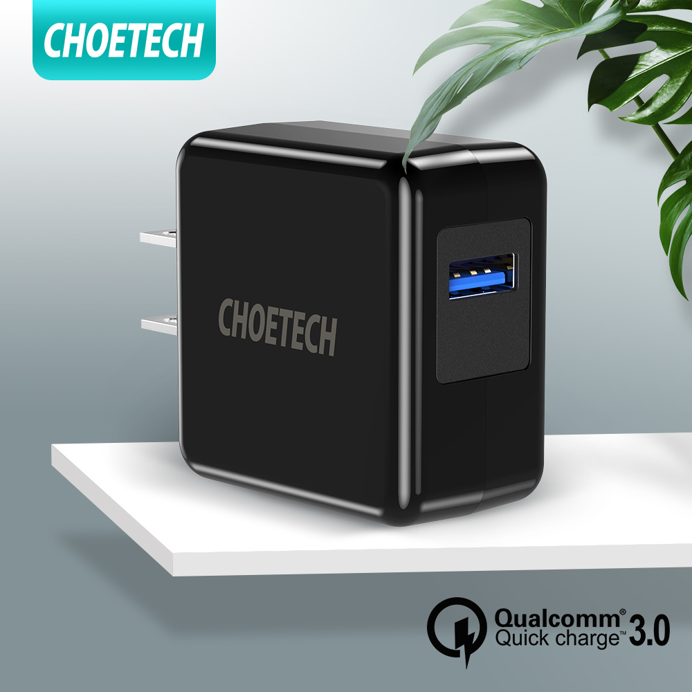 CHOETECH หัวชาร์จเร็ว ที่ชาร์จแบต หัวชาร์จ usb หัวชาร์จQC หัวชาร์จ18W Quick Charge 3.0,  18W USB Wall Charger