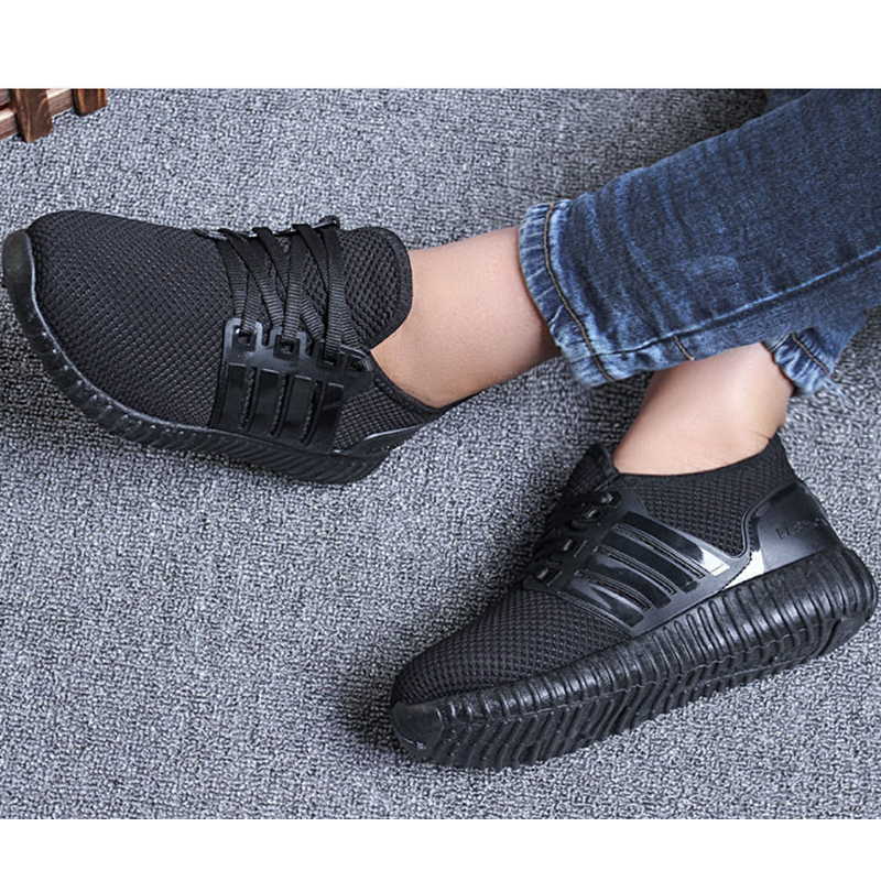 รูปภาพเพิ่มเติมของ 💥 MARIANS 💥รองเท้ากีฬาคู่รัก รองเท้ากีฬาลำลอง รองเท้าวิ่งที่ใส่สบายและระบายอากาศได้ดี รองเท้าผ้าใบสีดำล้วน