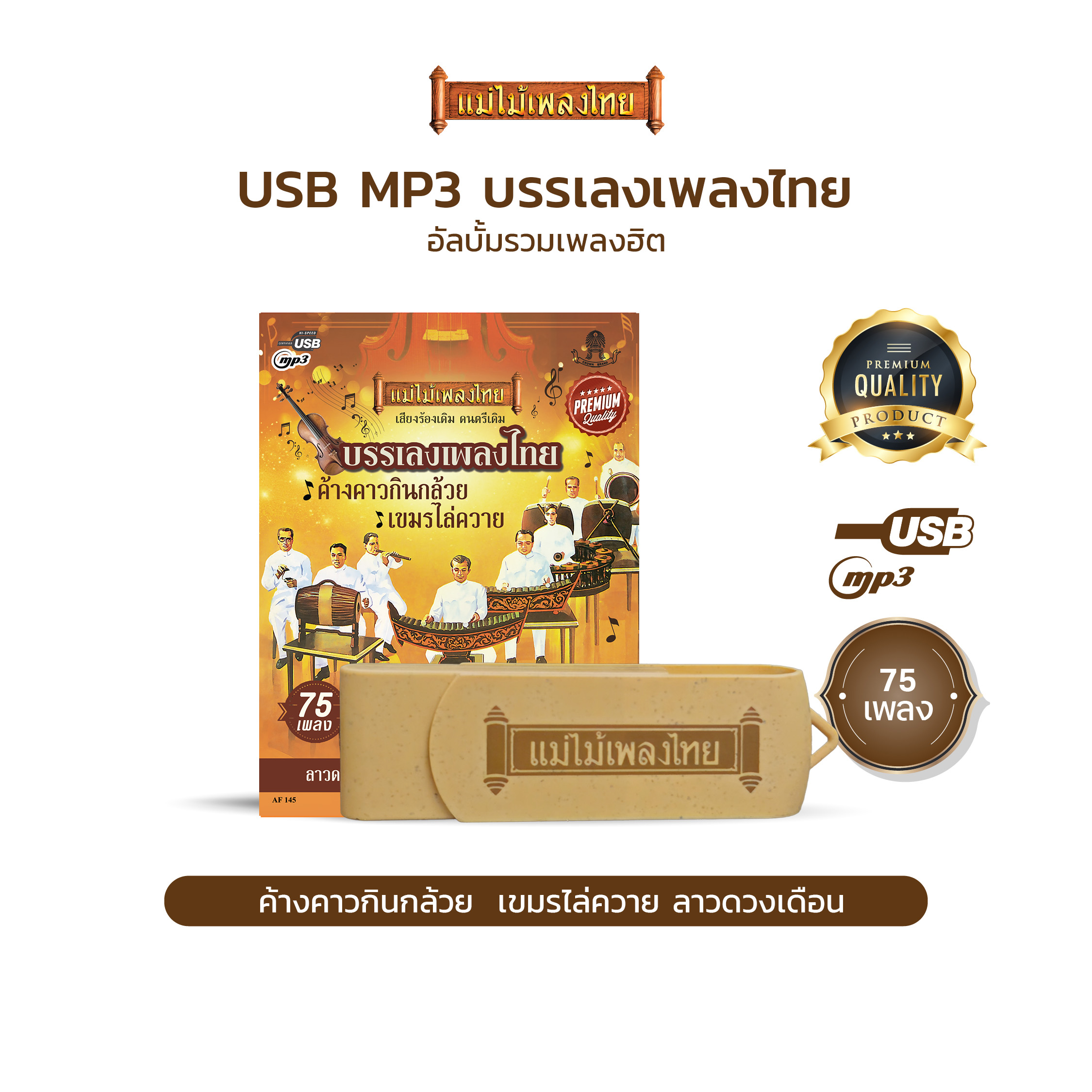 USB Thai Music Player # Singing Thai Songs (75 Lyrics and Melodies) Code Af145 ราคา 295 บาท*ส่งฟรี