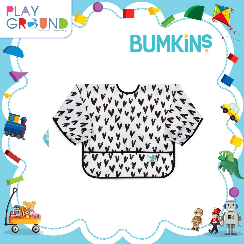 BUMKINS ผ้ากันเปื้อนแขนยาว ผ้ากันเปื้อนเด็ก รุ่น Sleeve Bib เหมาะกับน้อง 6-24 เดือน