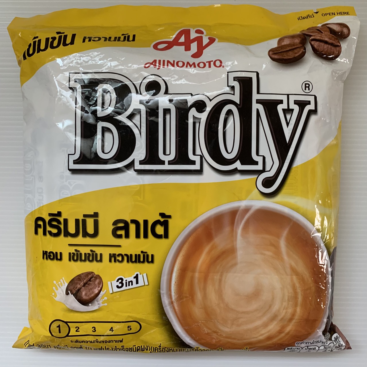 Birdy Cream Latte 3-in-1 Instant Coffee Powder, 27 Packets. (BBD : 23/07/2027) ราคา 128 บาท*ส่งฟรี