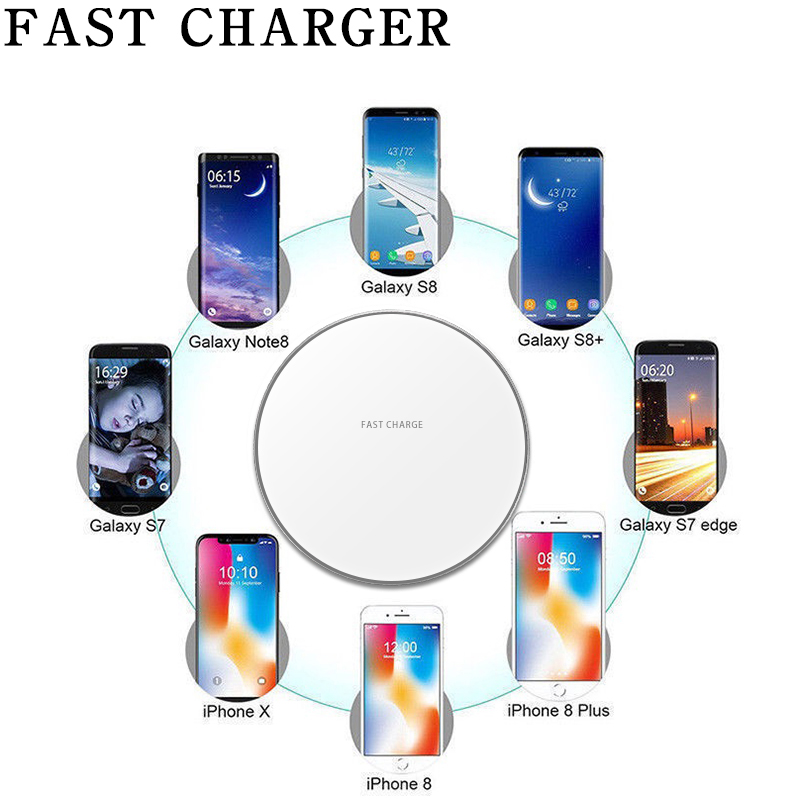 Wireless Charger ของแท้เครื่องชาร์จโทรศัพท์แบบไร้สายในตัว สำหรับ Samsung S8 Plus S7 S6 Edge Huawei Mate20 Xiaomi MIX