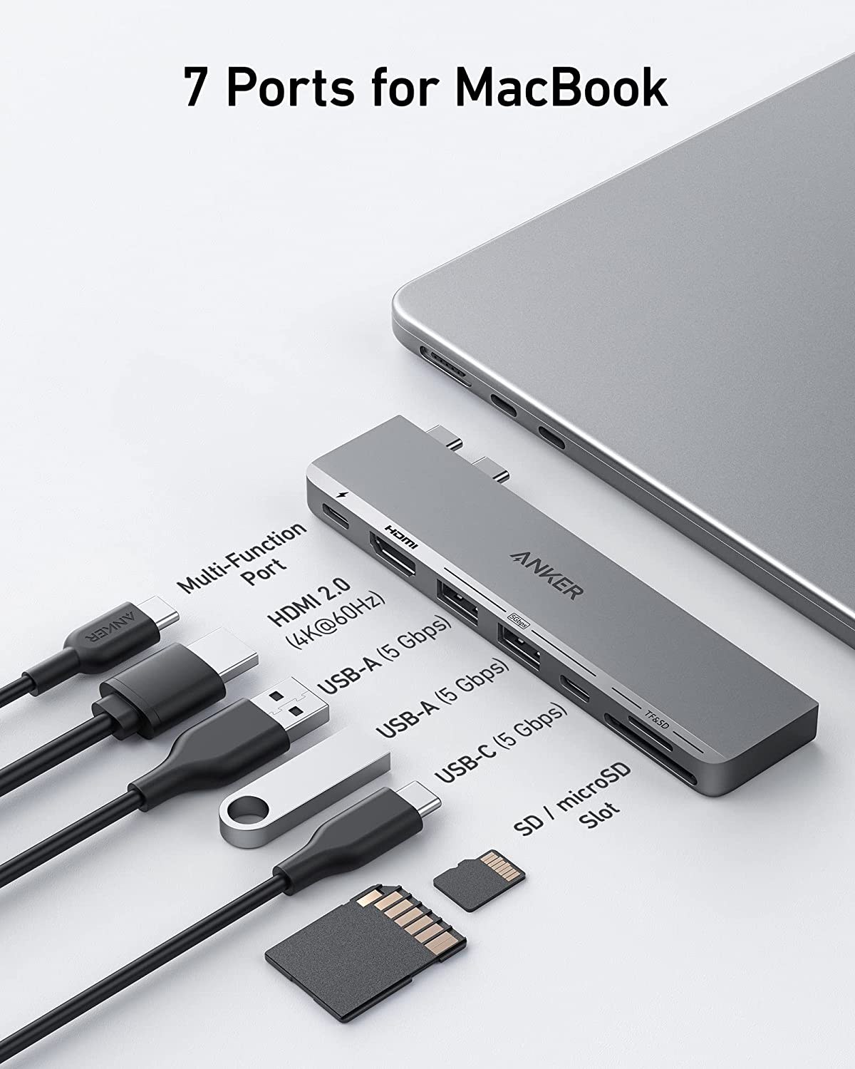 ② Hub USB-C Ofima, adaptateur MacBook Pro, adaptateur USB-C