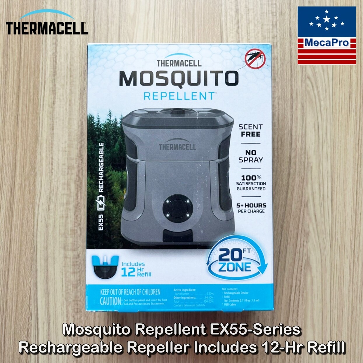 Thermacell® Mosquito Repellent EX55-Series Rechargeable Repeller Includes 12-Hr Refill เครื่องไล่ยุง แบบชาร์จไฟได้ ราคา 3,795 บาท*ส่งฟรี