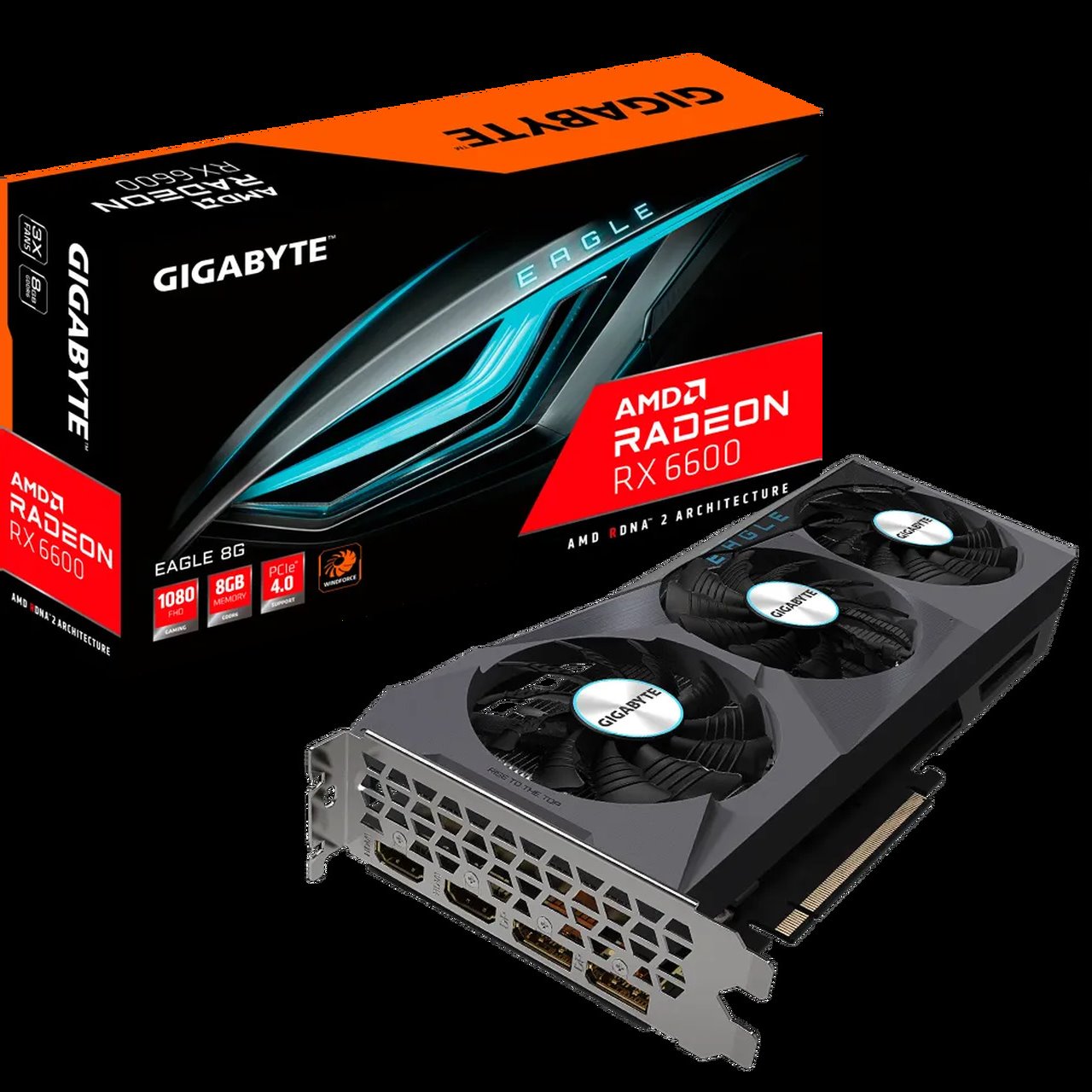 gigabyte graphic card ประกัน 3 ปีเต็ม AMD GPU VGA GIGABYTE amd RADEON RX 6600 EAGLE - 8GB GDDR6 รับประกัน 3 ปี ราคา 11,900 บาท*ส่งฟรี