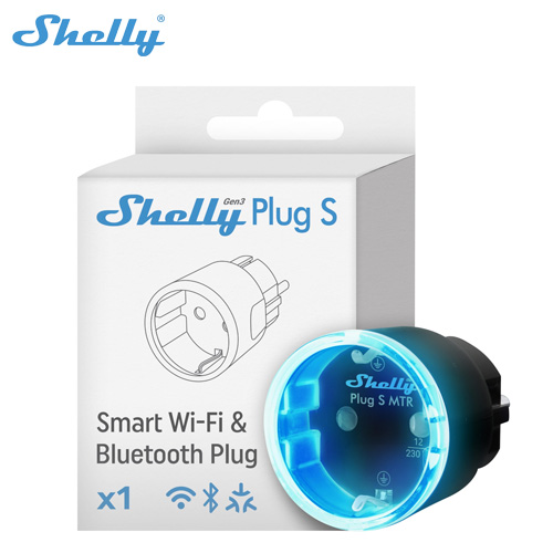 Shelly Plug S MTR Gen3 Certified Matter Compatible Smart With Power Monitoring Multicolor LED Indication Bluetooth Connectivity ราคา 870 บาท*ส่งฟรี
