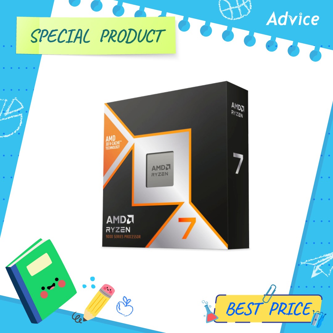 Cpu Amd Am5 Ryzen 7 9800X3D : A0164411 ราคา 20,900 บาท*ส่งฟรี