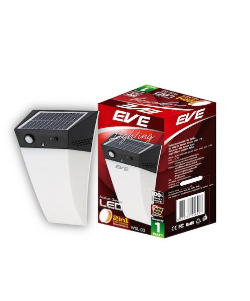 EVE โคมโซล่าเซลล์แอลอีดี  motion sensor 2in1 1 วัตต์ WSL-03