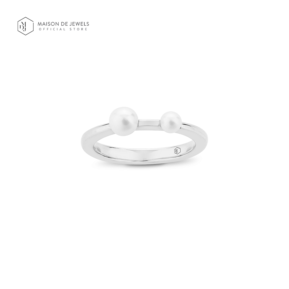 Maison de Jewels - Retro Perles Ring แหวน ดีไซน์ แหวนเงิน โรสโกลด์ ทอง มุกแท้ ราคา 1,816 บาท*ส่งฟรี