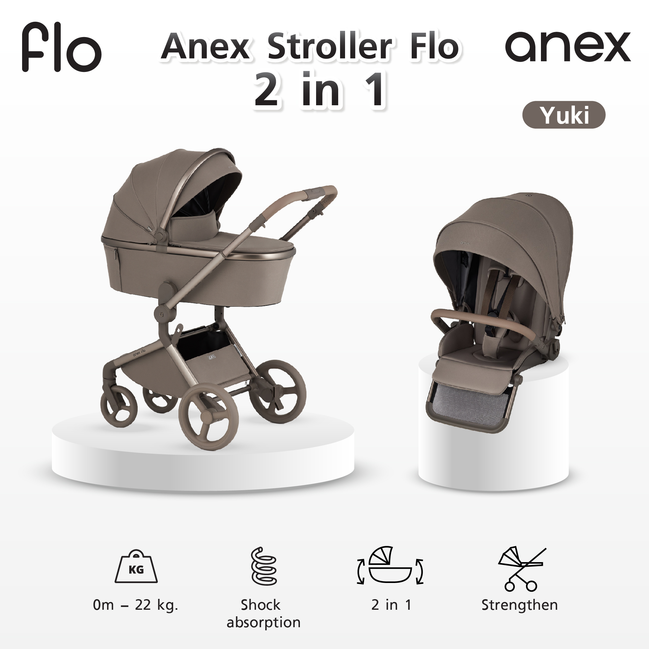 Anex Flo 2-in-1 stroller
