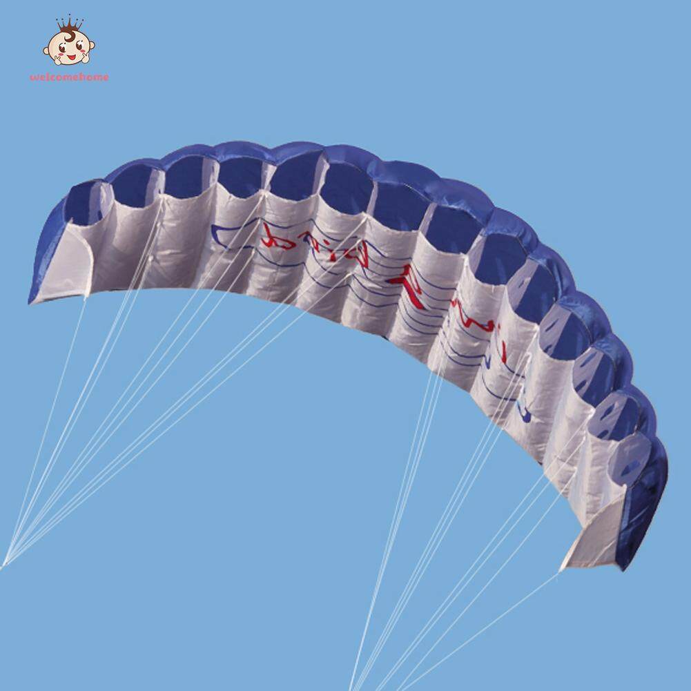 【welcomehome】สนุกกลางแจ้ง dual line Stunt parafoil ร่มชูชีพ Rainbow Sports Beach Kite