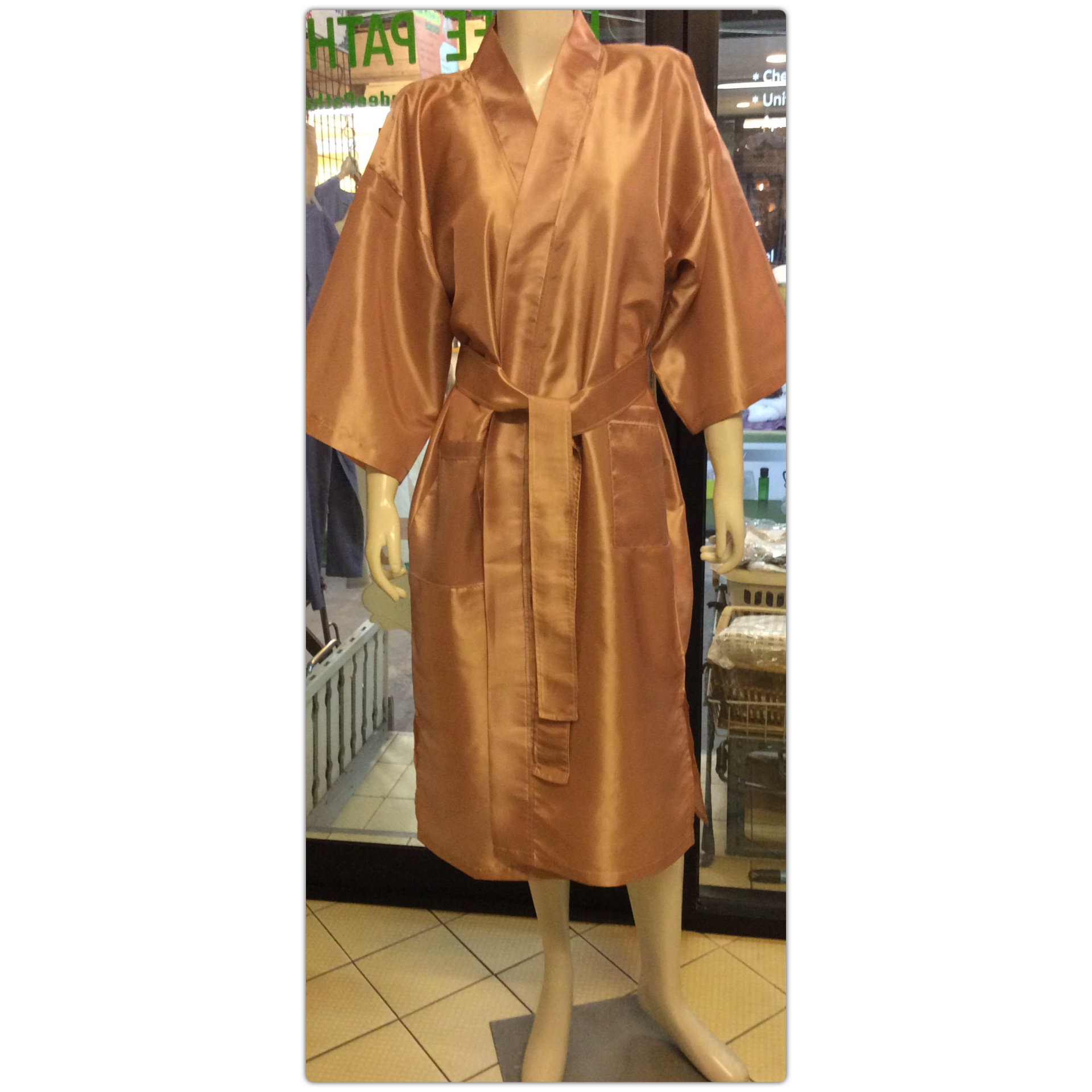 150P เสื้อคลุมอาบน้ำผ้าฝ้าย/ไหมเทียม Bathrobe Robe (Unisex)