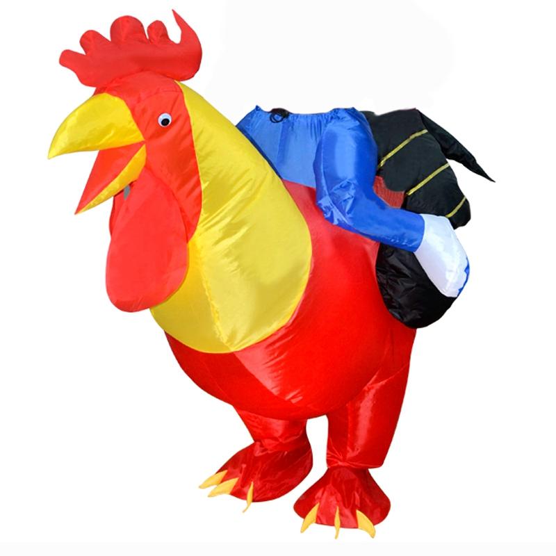 Funny Inflatable Rooster Chicken Costume Halloween Party Fancy Costume For Adults Carnival Costumes Christmas Birthday Gift