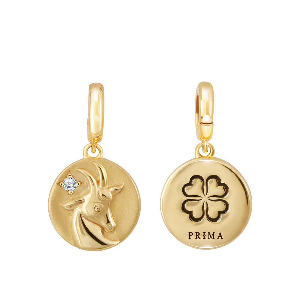 PRIMA จี้ประดับเพชรตัวเรือน 9K สี Yellow Gold ปีมะแม Zodiac Charms Collection 991P0145-01 (เฉพาะจี้ไม่รวมสร้อย) ราคา 9,200 บาท*ส่งฟรี
