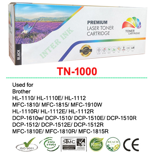 หมึกเลเซอร์ DCP-1510 / DCP-1510E / DCP-1510R (TN-1000) สีดำ Color Box ราคา 150 บาท*ส่งฟรี