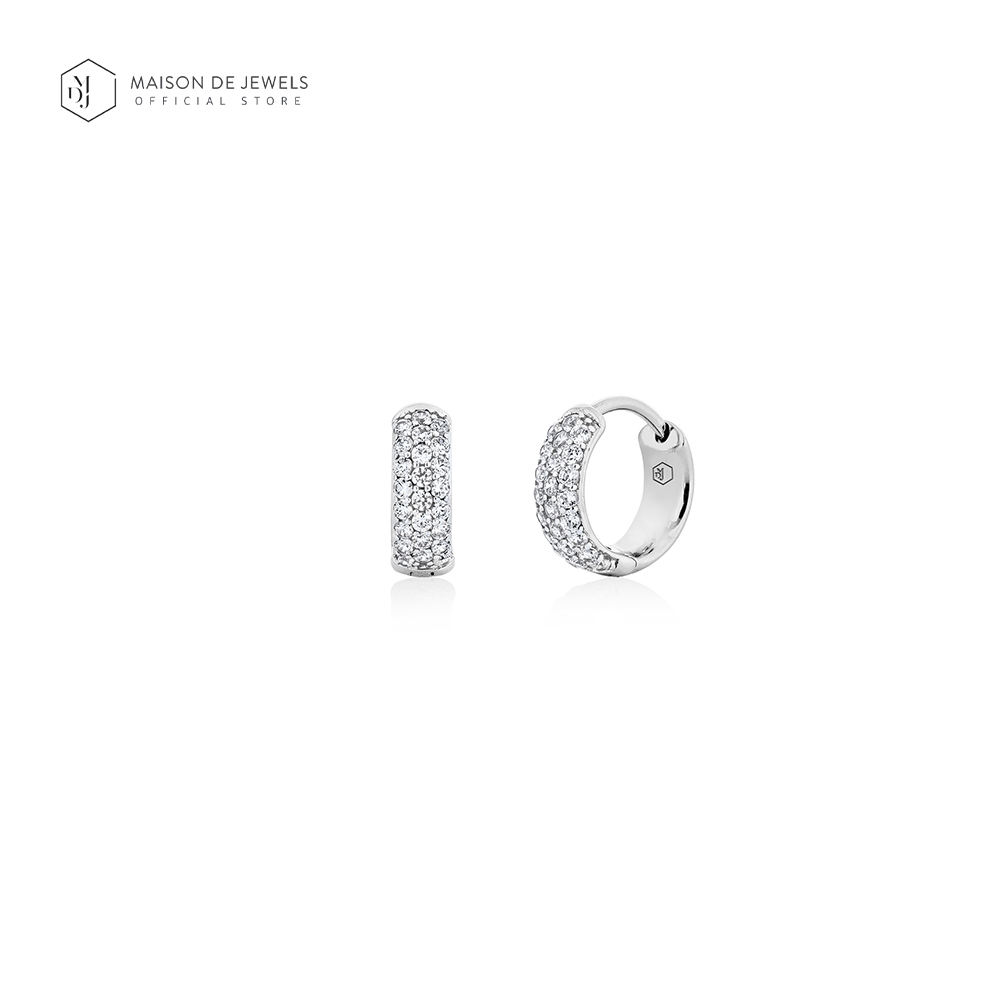 Maison de Jewels - Huggies Silver Earring ต่างหูเงินเรียบ ต่างหูห่วง ต่างหูเงิน โรสโกลด์ ทอง ต่างหูใส่ทุกวัน ต่างหูเพชร CZ ราคา 2,219 บาท*ส่งฟรี