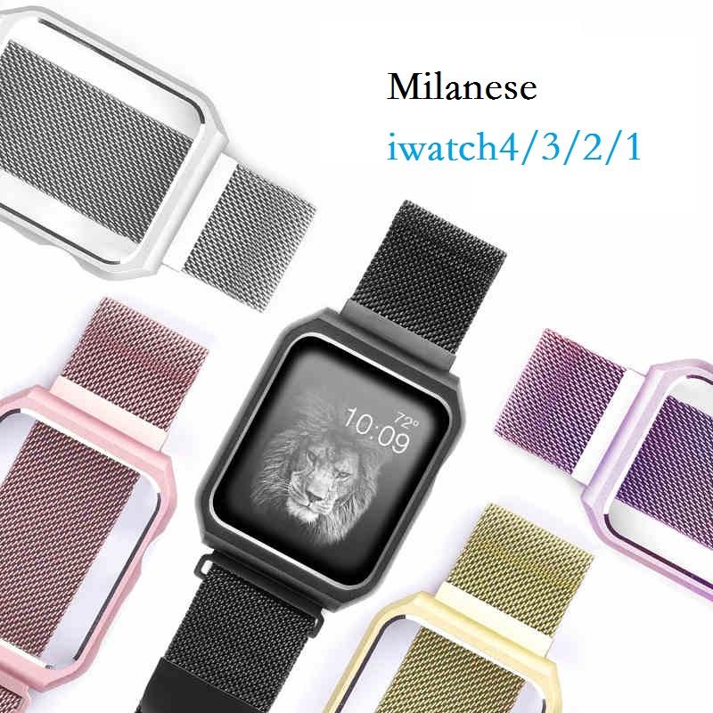 พร้อมส่ง สายพร้อมกรอบ Apple Watch 38 40 42 44mm รองรับ S1 S2 S3 S4 สายนาฬิกา กรอบนาฬิกา แอปเปิ้ลวอทช์ โลหะ วินเทจ คุณภาพดี OF003Z