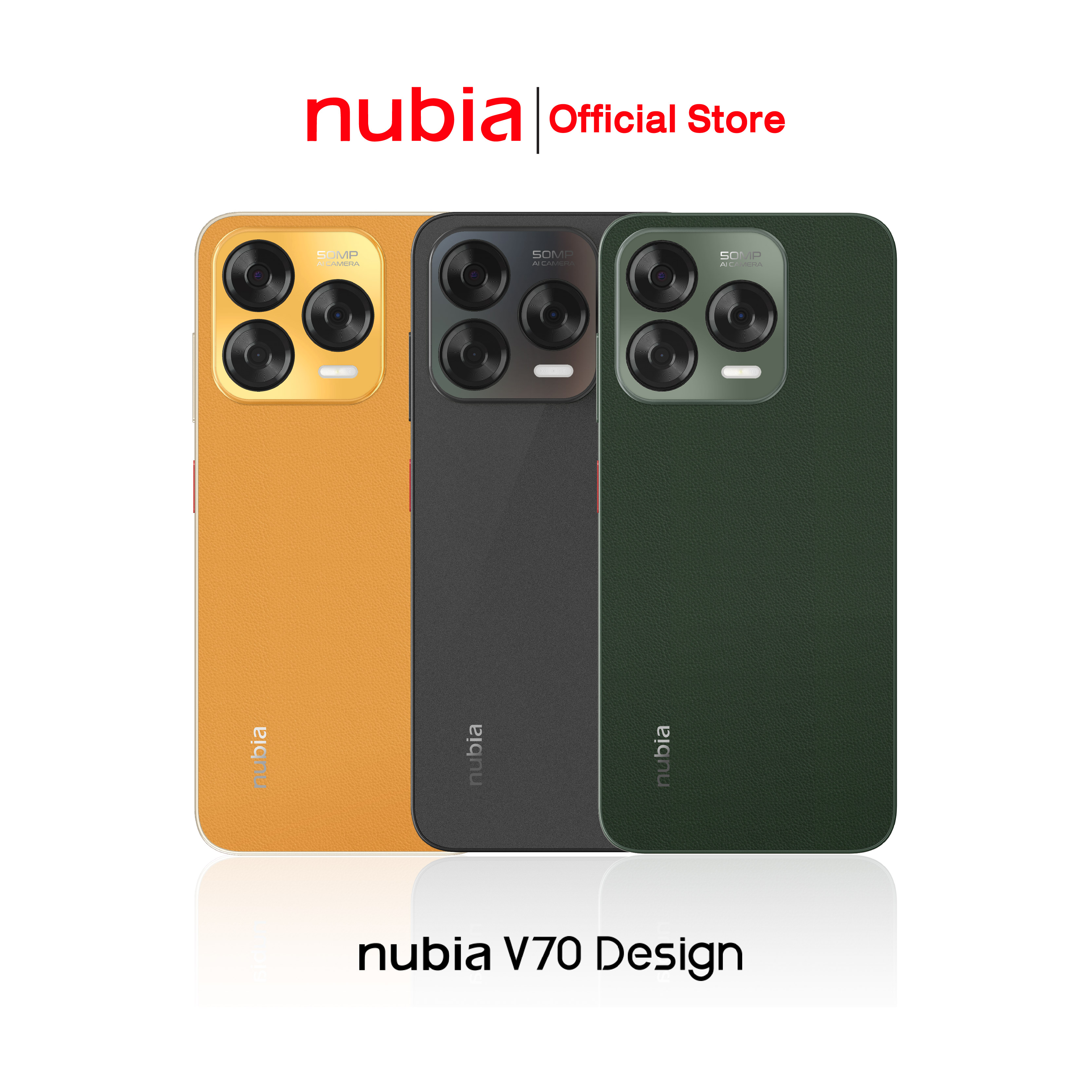 Nubia V70 Design 8+128GB (เพิ่มแรมสูงสุด16GB) - แบต5000mAh ชาร์จไว33W l จอ 6.7" 120H l กล้อง 50MP ราคา 3,599 บาท*ส่งฟรี