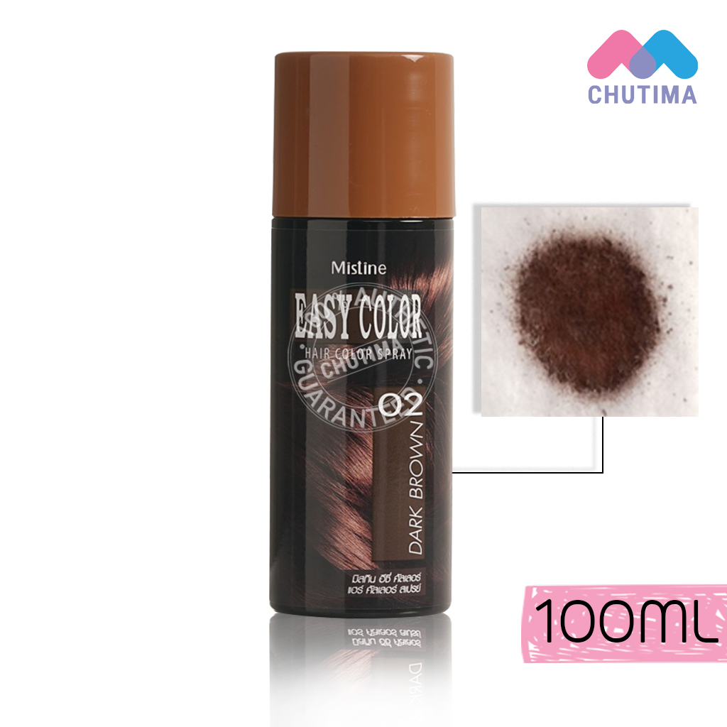 สเปรย์ปิดผมขาว มิสทิน อีซี่ คัลเลอร์ แฮร์ คัลเลอร์ สเปรย์ 100 มล. MISTINE EASY COLOR HAIR COLOR SPRAY 100 ML.