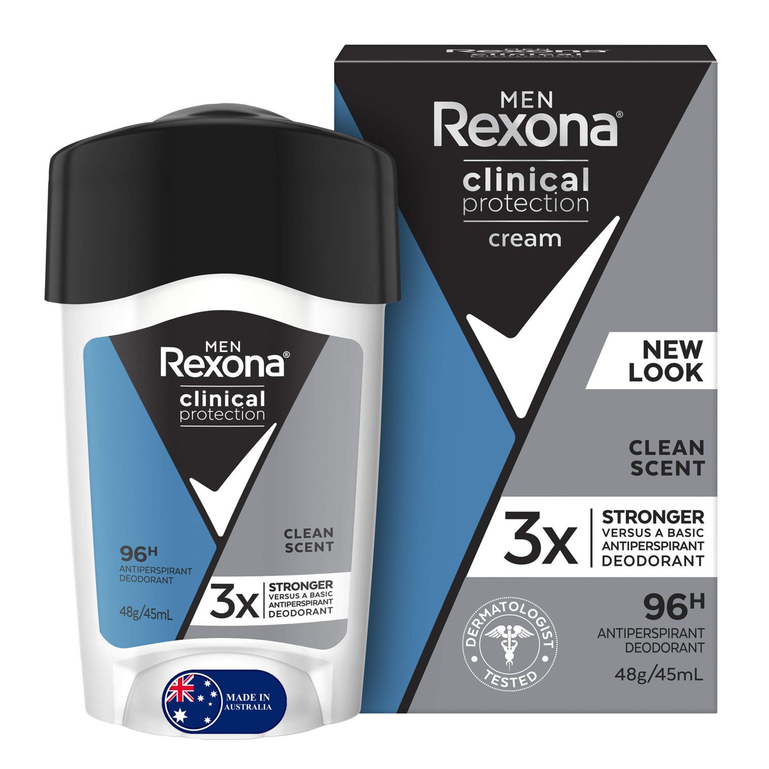 Rexona Men Clinical Antiperspirant Stick Deodorant Clean Scent 45ml ผลิตภัณฑ์ระงับกลิ่นใต้วงแขนสำหรับผู้ชายกลิ่นหอมพิเศษสูตรใหม่สินค้านำเข้าจากต่างประเทศ ราคา 1,255 บาท*ส่งฟรี