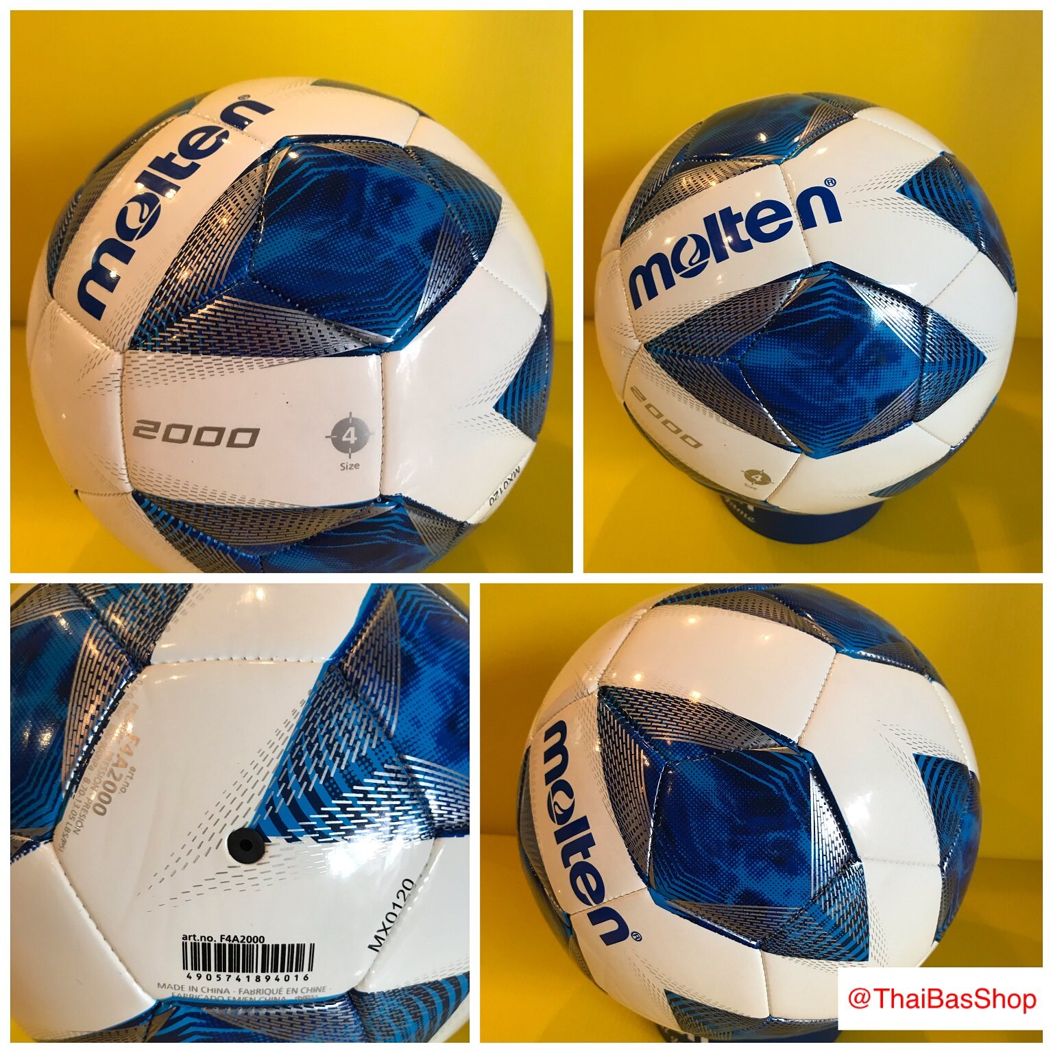 ภาพประกอบของ Molten f4a2000 football soccer ball stitched No. 4 100% genuine leather 2020 new model 100% genuine