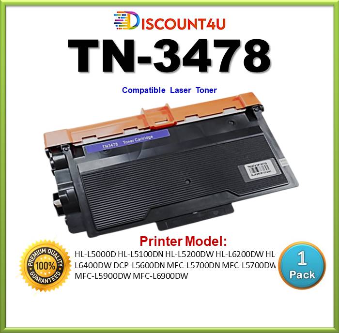 Discount4U ตลับหมึกเลเซอร์ Toner TN-3478 TN3478 ใช้กับ เครื่อง HL-L5000D HL-L5100DN HL-L5200DW HL-L6200DW HL-L6400DW DCP-L5600DN MFC-L5700DN MFC-L5700DW MFC-L5900DW MFC-L6900DW ราคา 170 บาท*ส่งฟรี