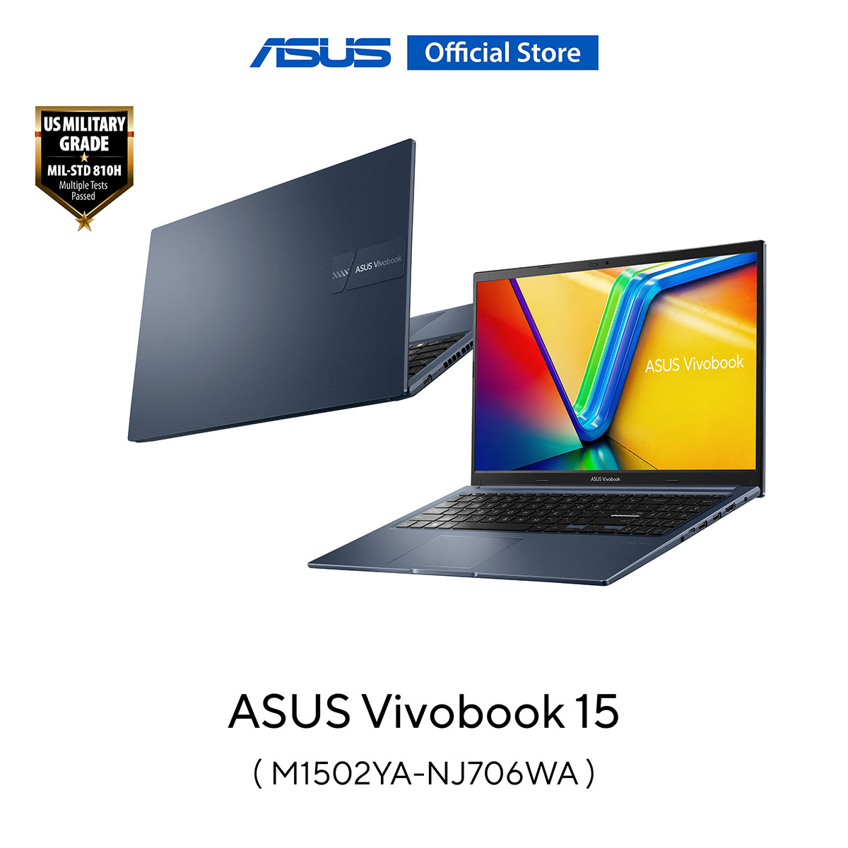 ASUS Vivobook 15 M1502YA-NJ706WA, 15.6 Inch thin and light laptop, FHD, AMD Ryzen 7 7730U, 16GB (8+8) DDR4, AMD Radeon Graphics, 512GB M.2 NVMe PCIe 3.0 SSD ราคา 17,990 บาท*ส่งฟรี