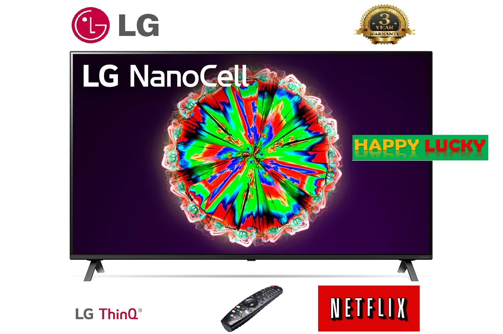 LG NanoCell 4K  รุ่น 55NANO80   ThinQ AI | Airplay2 (ขนาด55นิ้ว)
