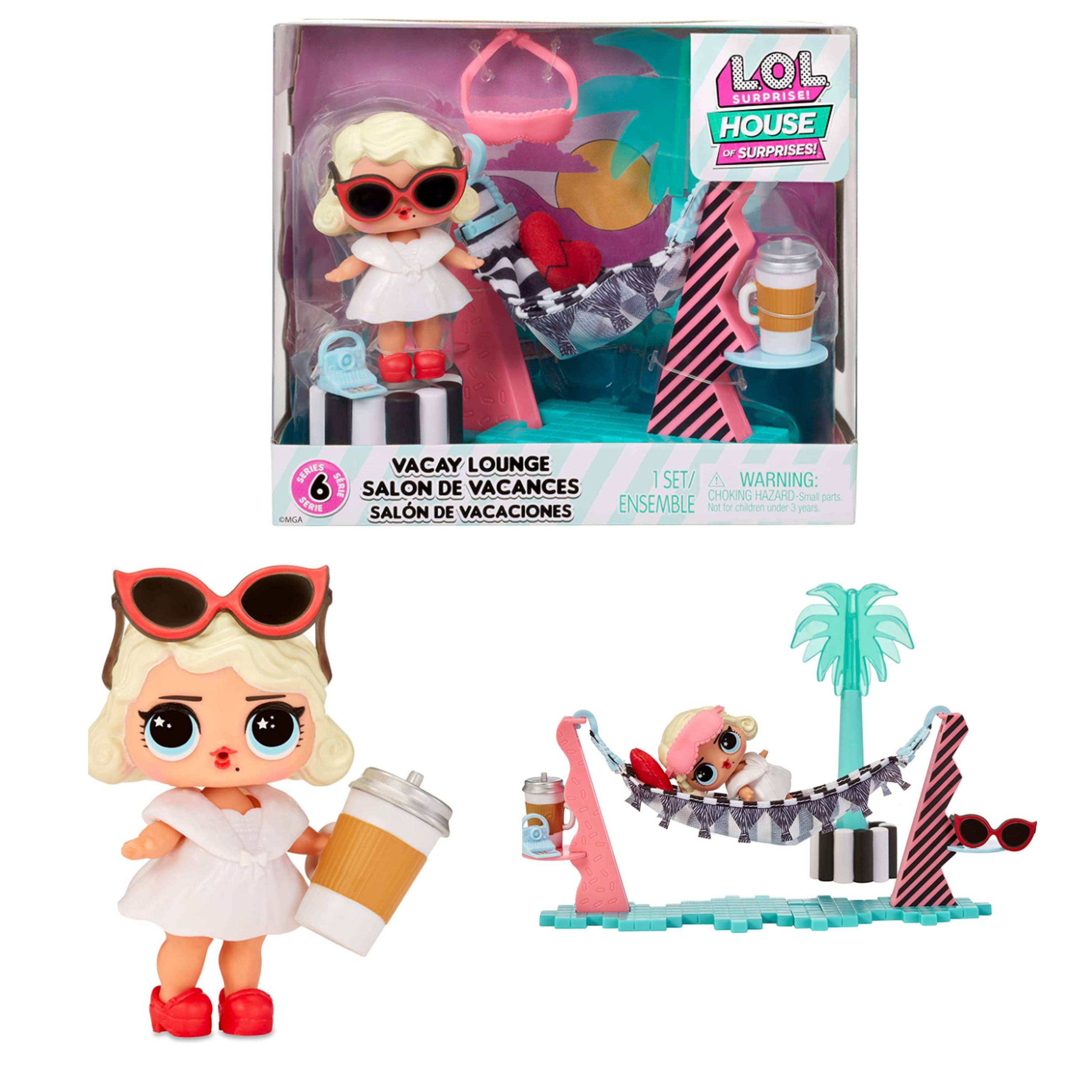 L.O.L Surprise House Vacay Lounge Playset ของเล่นตุ๊กตาแอลโอแอล เซอร์ไพรส์ LL583790 ราคา 1,013 บาท*ส่งฟรี