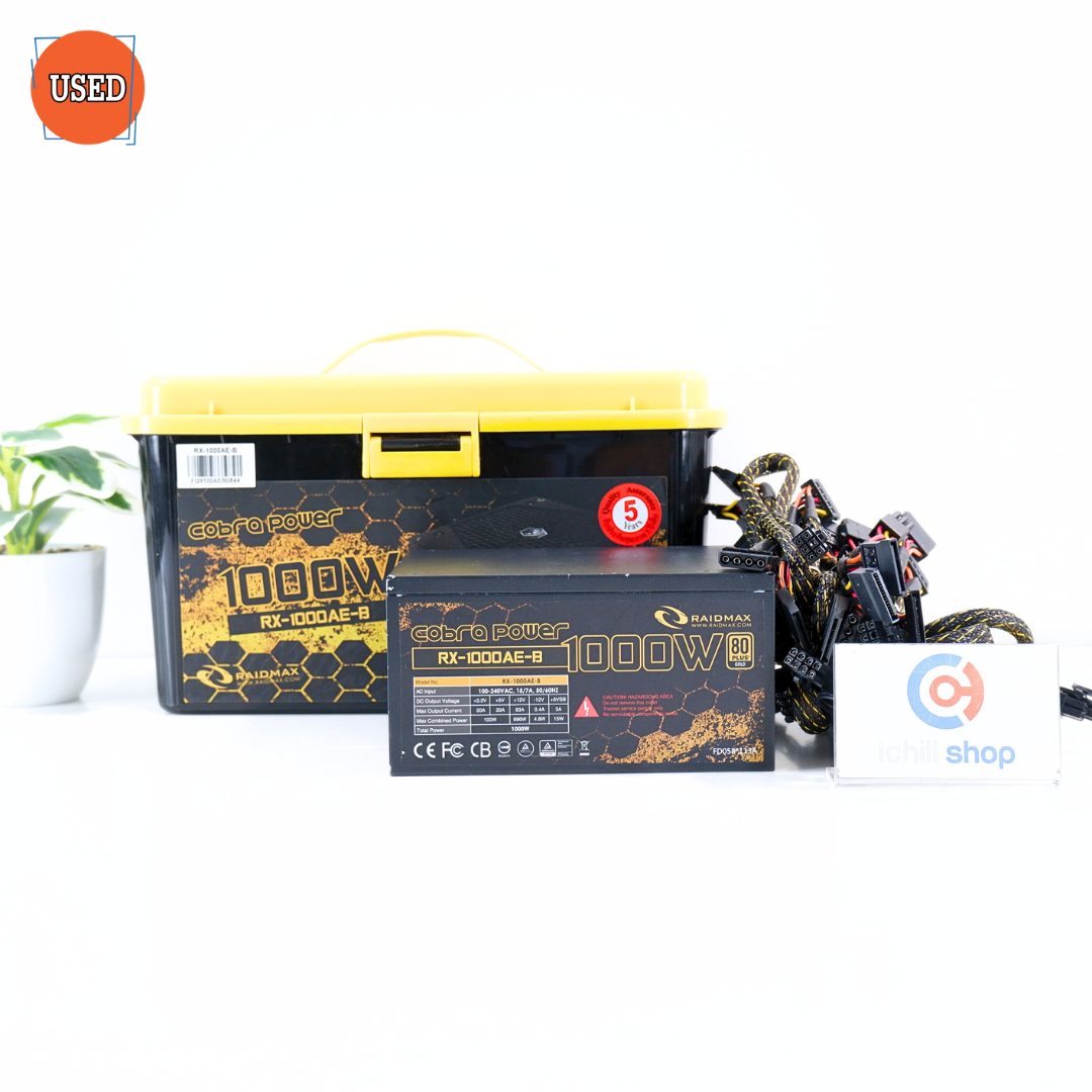 Power Supply (Power Supply) Raidmax Cobra 1000W (80 Plus Gold) P10813 - ยี่ห้อ Raidmax ราคา 1,750 บาท*ส่งฟรี