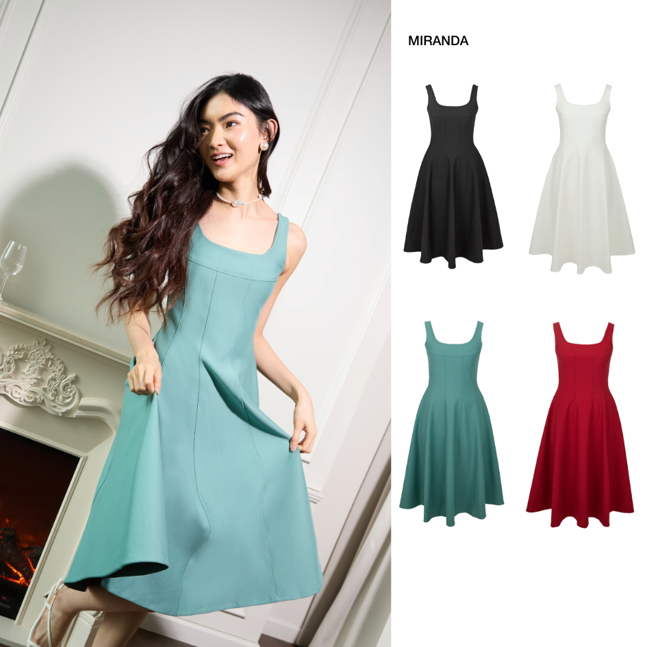 PETCHPLOY - Miranda Dress เดรสแขนกุด ออกงานทรงพอดีตัว กระโปรงความยาวระดับเข่า ให้ลุคเรียบหรู ช่วยพรางหุ่น ราคา 2,690 บาท*ส่งฟรี