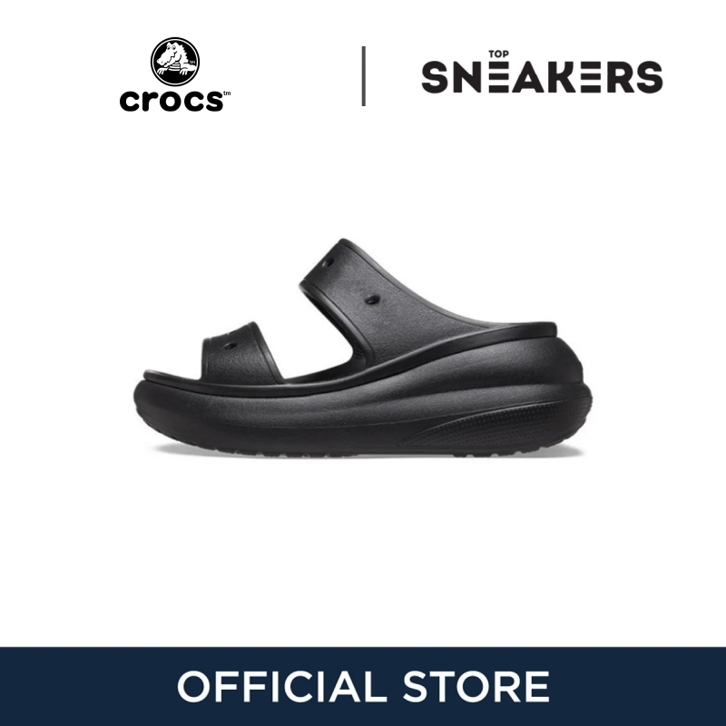 Official Crocs Classic Crush Eva " Black " Sports Sandals 207670 - 001 warranty 1 year ราคา 1,450 บาท*ส่งฟรี