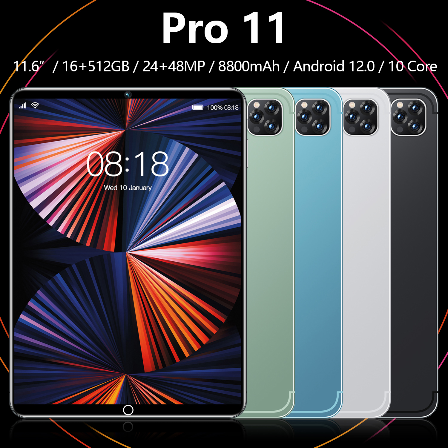 ภาพประกอบของ 【รับประกัน 1 ปี】Sansumg Tab Pro11 11.6 inch RAM16G+ROM512G โทรได้ Full HD แท็บเล็ตถูกๆ Andorid 12.0 จัดส่งฟรี รองรับภาษาไทย หน่วยประมวลผล 10-core แท็บเล็ตโทรได้ 4g/5Gแท็บเล็ตของแท้ ไอแพด ราคา ถูกๆ รับประกันอย่างเป็นทางการ 1 ปี แทบเล็ตของแท้2022