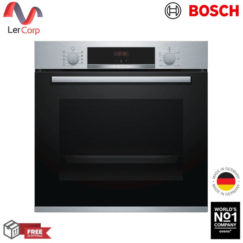 (BOSCH) เตาอบ Series 4 แบบติดตั้งฝัง 60 x 60 cm Stainless steel รุ่น HBA534ES0A ราคา 31,581 บาท*ส่งฟรี