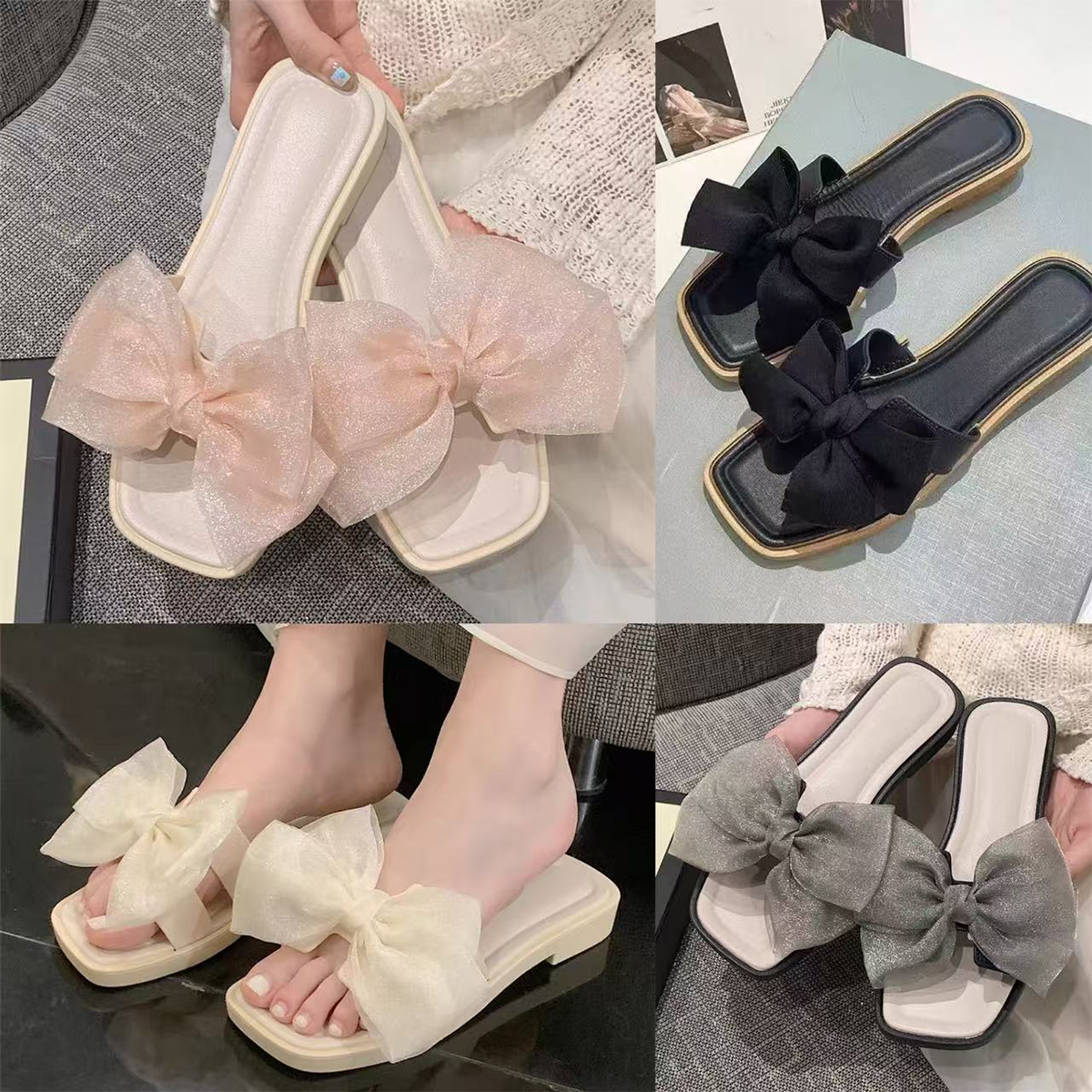 Chic bow women sandals