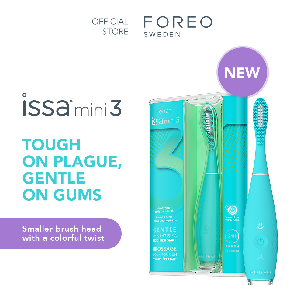 FOREO ISSA mini 3 Summer Sky แปรงสีฟันไฟฟ้า ฟอริโอ้ อิซซ่า มินิ 3 สีฟ้า ราคา 2,600 บาท*ส่งฟรี