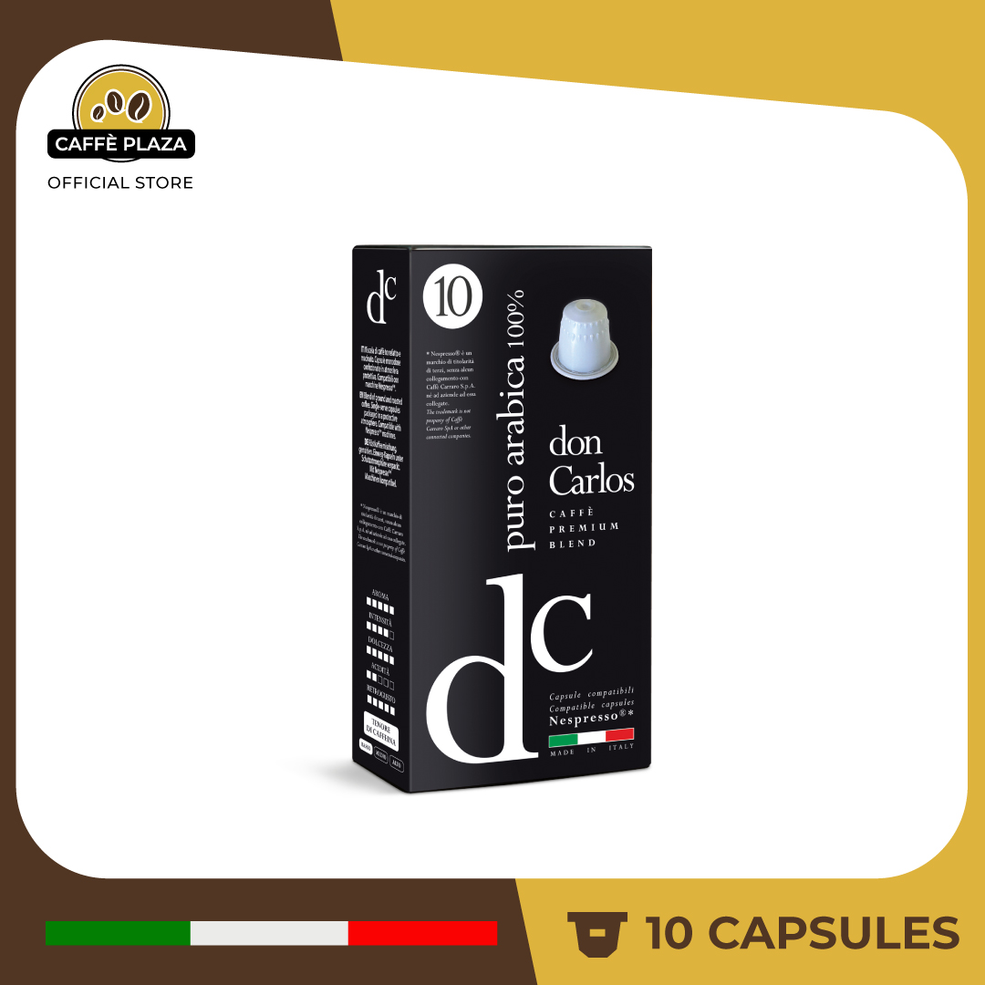 Don Carlos Puro Arabica Nespresso Capsule 10x ราคา 190 บาท*ส่งฟรี