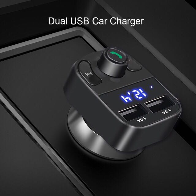 เกี่ยวกับสินค้า X8 Dual USB Car Charger เครื่องเล่น MP3 FM Transmitter บลูทูธติดรถยนต์