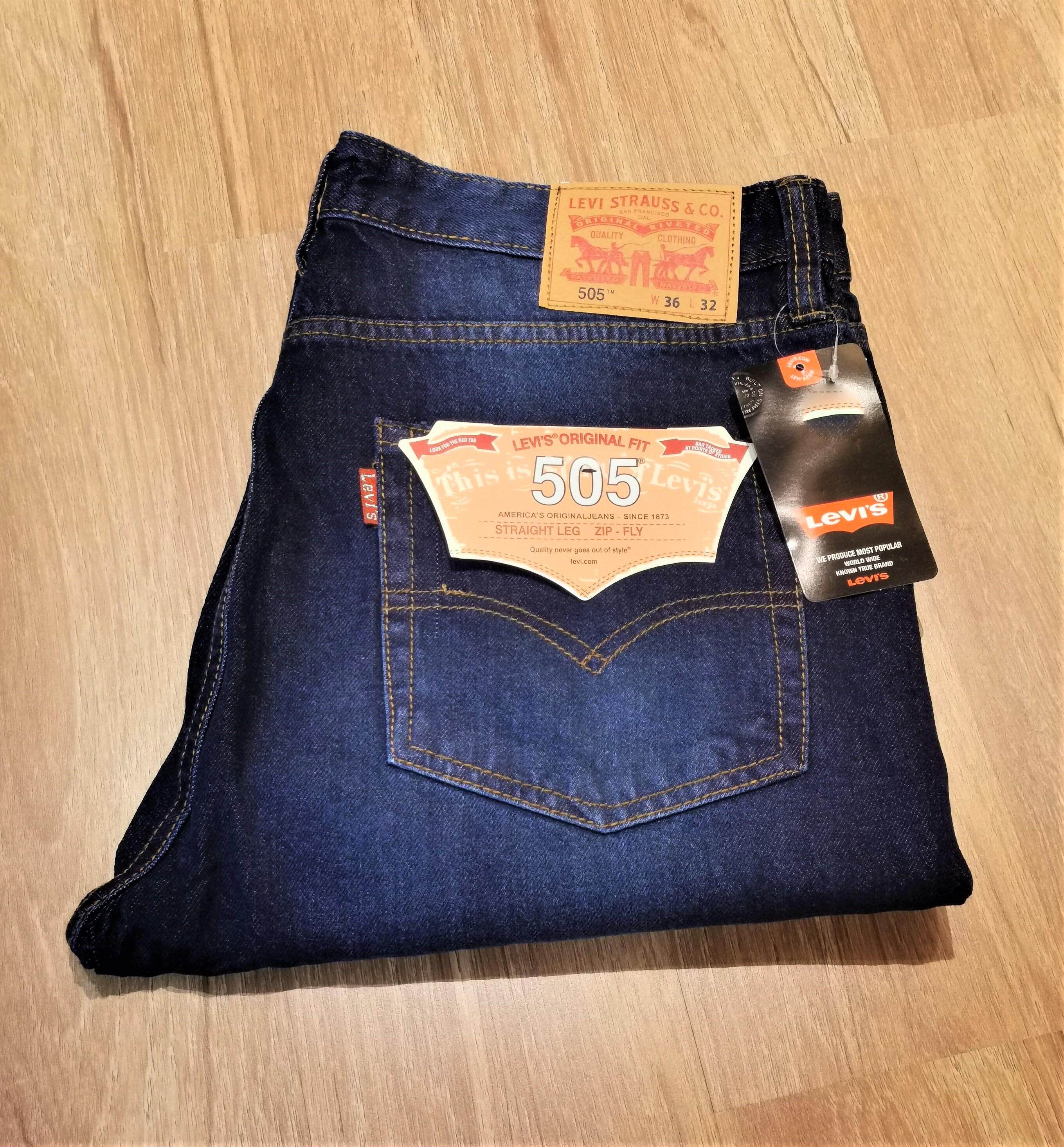 ⚾ กระหน่ำห้าง Levis 505 Regular Fit Jeans Hawker Stretch( Ready Stock ...