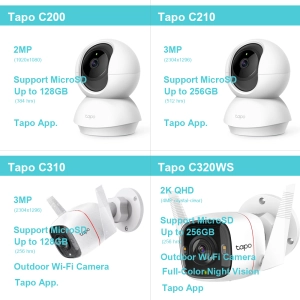 สินค้า [ประกัน 2ปี] TP-Link Tapo C200, C210, C310, C320WS Pan/Tilt Home Sec Wi-Fi Camera กล้องไอพี IP Camera-HITECHubon