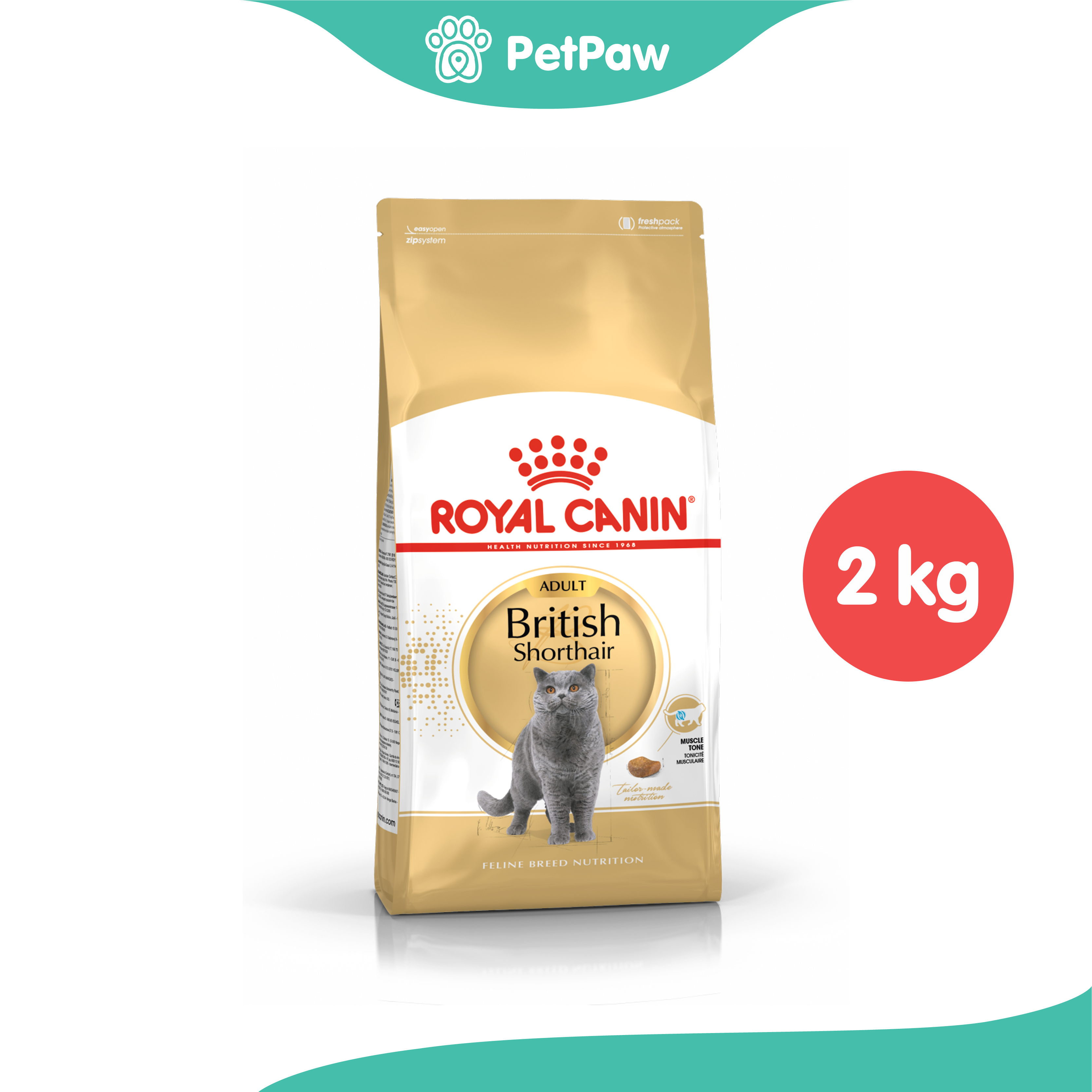 Royal Canin BRITISH SHORTHAIR แมวโตพันธุ์ บริติช ชอร์ทแฮร์ 2 kg ราคา 843 บาท*ส่งฟรี