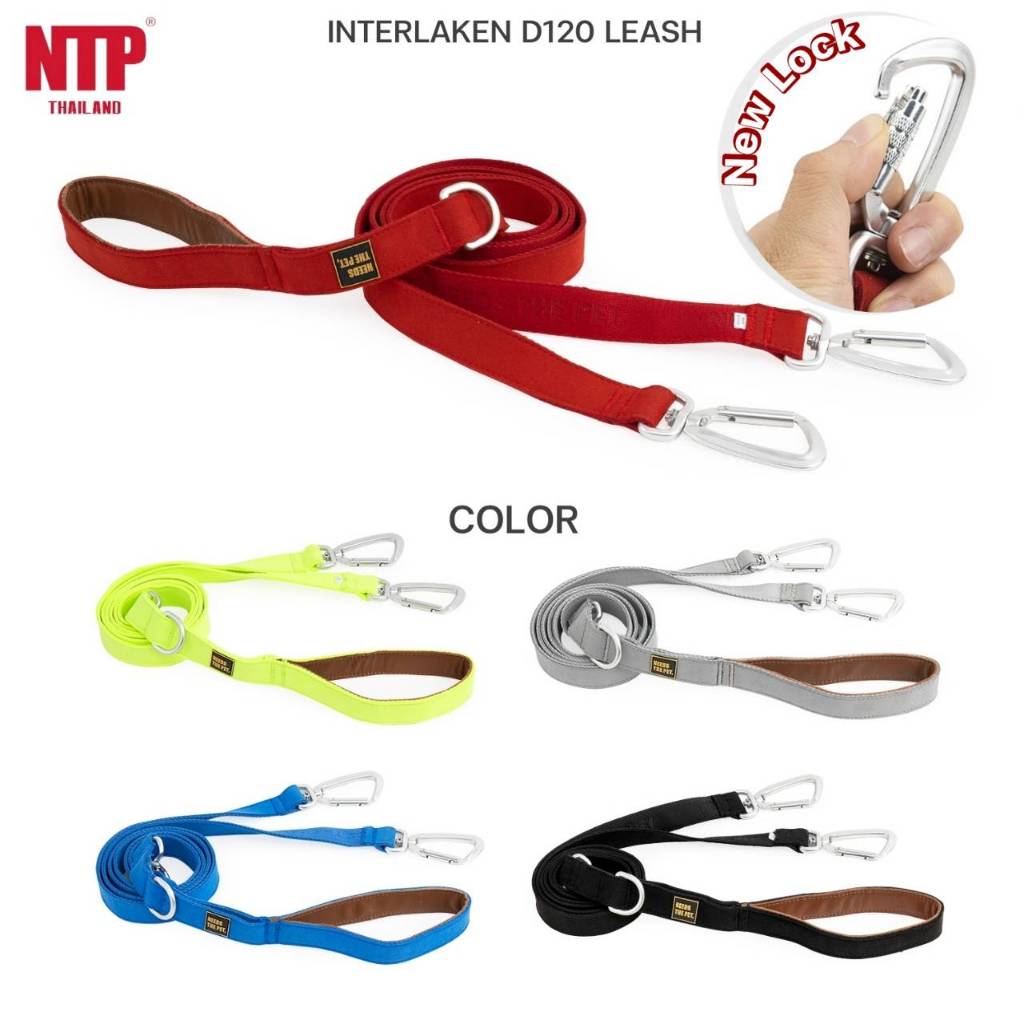 NTP - สายจูงสุนัขแบบ 2 หัวล็อค Interlaken D120 leash ราคา 1,573 บาท*ส่งฟรี