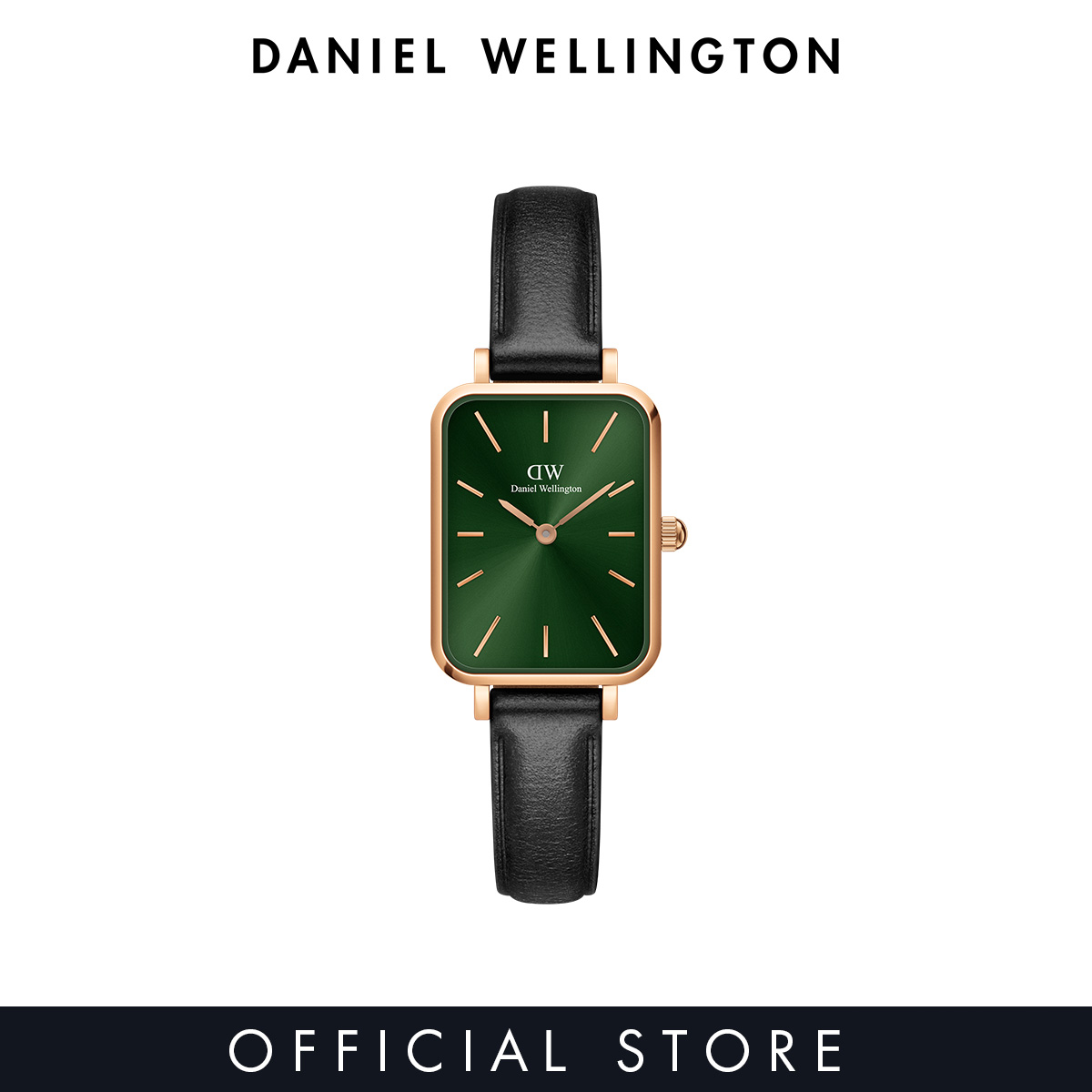 Daniel Wellington Quadro Pressed Sheffield Emerald Rg 20X26Mm Rose Gold with Green Dial - Watch for Women - Women's Watch - Fashion Watch - Dw Official - Authentic Women's Watch - Women's Watch - Women's Wristwatch ราคา 5,750 บาท*ส่งฟรี