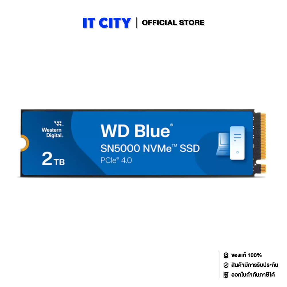 อุปกรณ์คอมพิวเตอร์และชิ้นส่วน WD Blue Sn5000 2Tb M.2 2280 Nvme Gen4 (Wds200T4B0E-Nvme) (5Y) Ms6-000264 ราคา 20,000 บาท*ส่งฟรี
