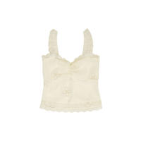 SLYQ VANILLA RUFFLE SINGLET TOP เสื้อสายลูกไม้ผูกหลัง