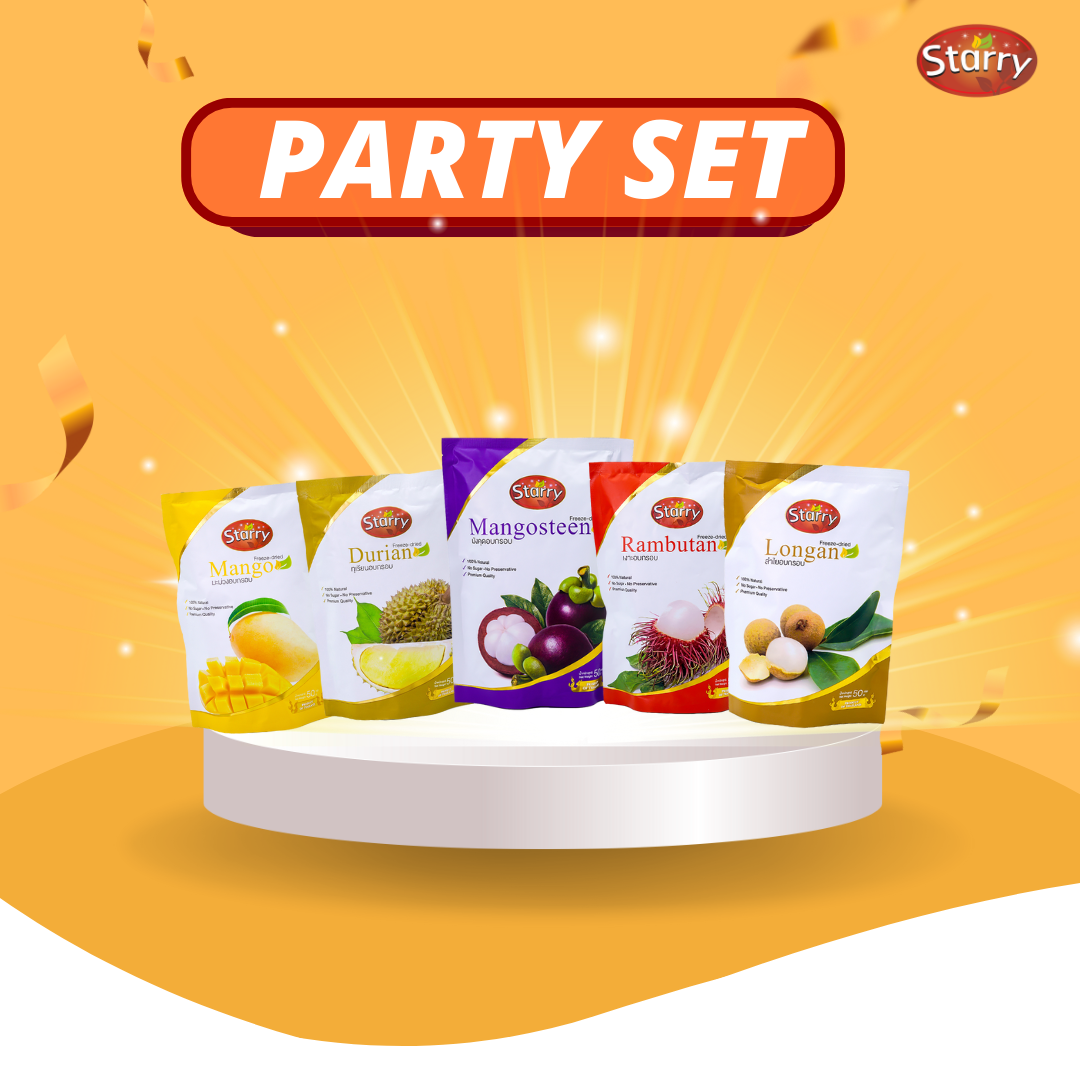 Starry Party Set (Freeze-dried Fruits 50g จำนวน 5 ซอง คละรสชาติ) (Fruit Snack) ราคา 975 บาท*ส่งฟรี