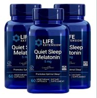 Life Extension Quiet Sleep 5mg 60 แคปซูลอาหารเจ Natural Relaxation & Wellness